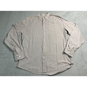 Frank & Eileen Shirt Men Medium Gray Luke Featherweight Cotton Casual Flaw*‎